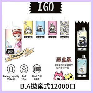 B.A IGD12000口 一次性拋棄式 電子煙